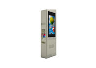 Slim Outdoor Display Floor Standing LCD Monitor Advertising Screen Display 2500nits Digital Signage Ads Kiosk Waterproof