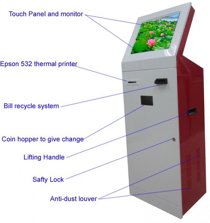 CRS Frame 19 Inch Electronic Payment Kiosk With Coin Dispenser