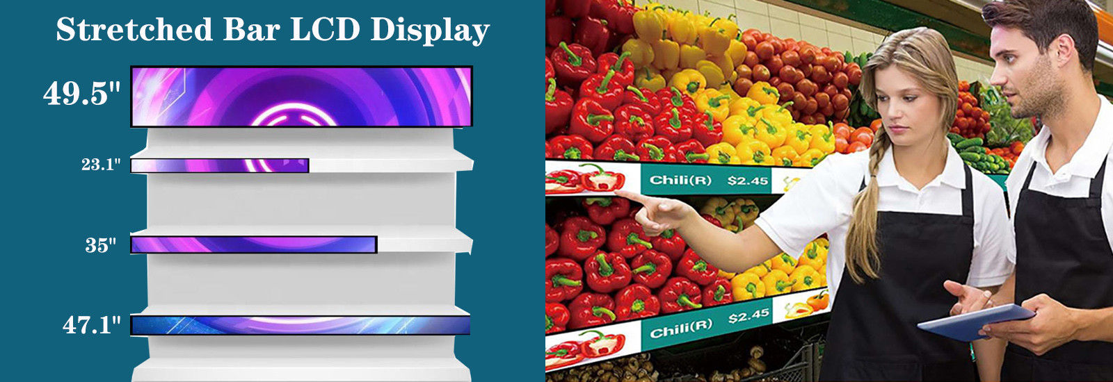 quality Stretched Bar LCD Display factory