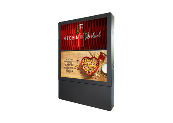 55 Inch Vertical Lcd Advertising Outdoor Dual Screen Digital Totem Outdoor LCD Digital Sign Board