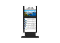 Bus station outdoor lcd touch screen ultra thin advertising display 32 inch floor stand digital signage