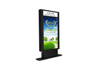 Bus station outdoor lcd touch screen ultra thin advertising display 32 inch floor stand digital signage