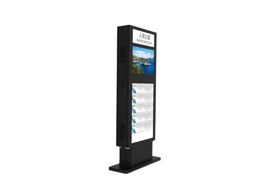 Bus station outdoor lcd touch screen ultra thin advertising display 32 inch floor stand digital signage