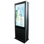 Double Side Screen Free Standing Lcd Display , Ultrathin 55 Inch Large Touch Screen Kiosk