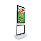Rotating Digital Poster Touch Screen Monitor Floor Stand , High Resolution Digital Kiosk Display