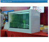 21.5&quot; Three Face Lcd Transparent Screen Advertising Display Box With Multi Angle Display