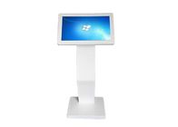 White 21.5'' Floor Stand Horizontal Screen Multi Touch Interactive Desktop KIOSK With 1080P Full HD