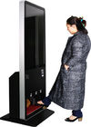 Shoe Polish Digital Signage Kiosk 43 Inch Free Standing With Phone Charger
