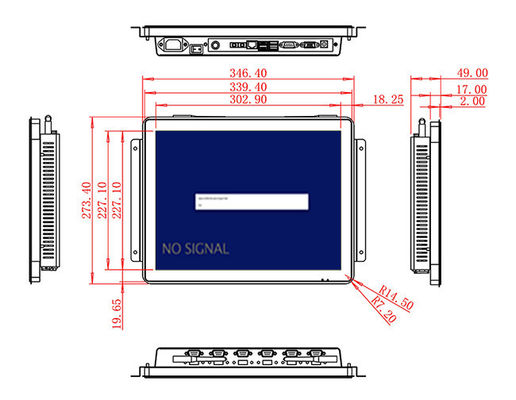 15-Inch Compact Display Unit for Facility Control Panels, Public Information Boards, Warehouse Interfaces, and Logistics Systems