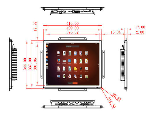 19-Inch Linux Embedded Interaction Unit for Security Systems, Industrial Equipment, Retail Advertising, and Public Service Stations