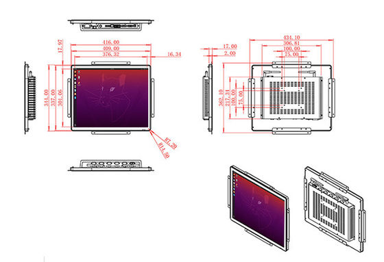19-Inch Linux Embedded Interaction Unit for Security Systems, Industrial Equipment, Retail Advertising, and Public Service Stations