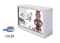 19in Transparent LCD Video Showcase 20W For Watch Stores
