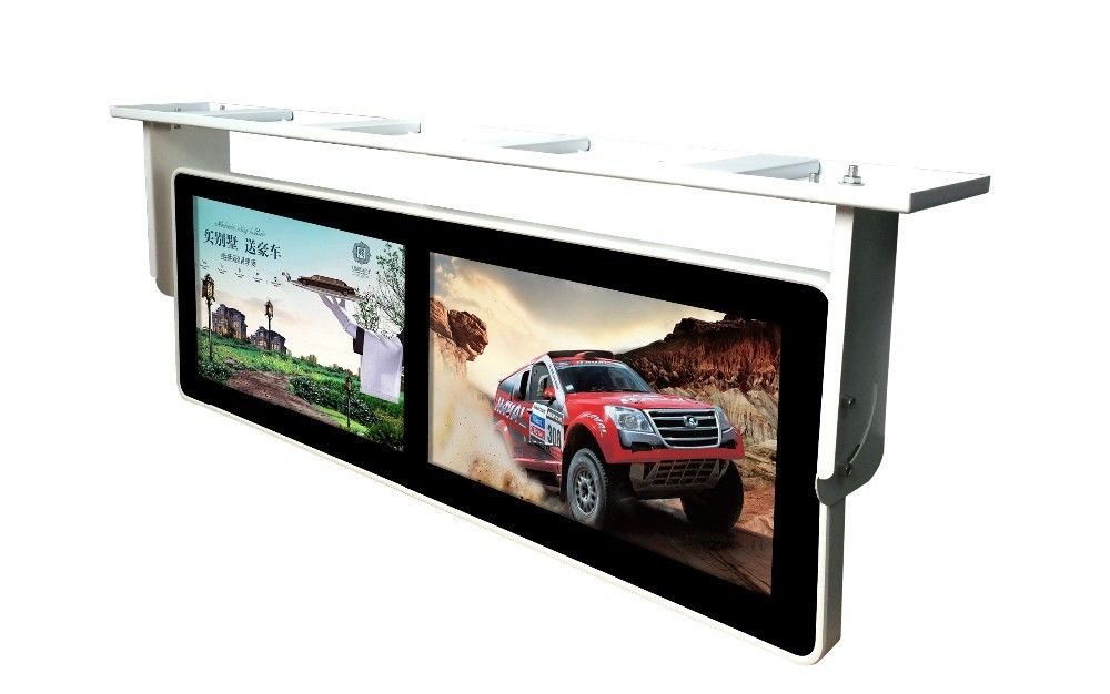 Double Screen Ceiling Mounted Ultra Wide Lcd Display , 18.5 Inch Ultra Wide Touch Screen Monitor
