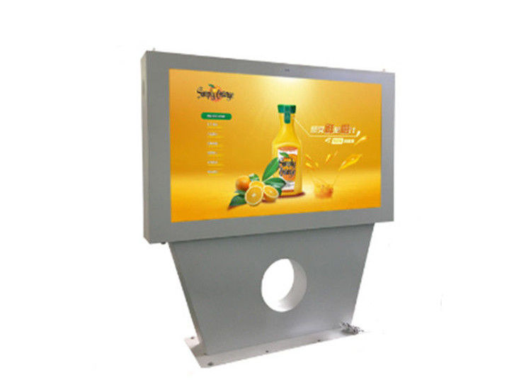 Floor Stand Outdoor Touch Screen Kiosk 85 Inch LCD Screen Anti - Rust For Bus Station
