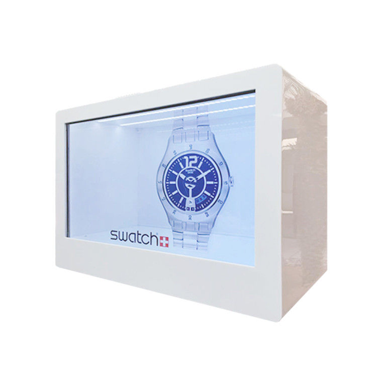 Full HD Transparent Touch Screen Monitor Showcase 100W 42 Inch HDMI Output USB Drive Connection