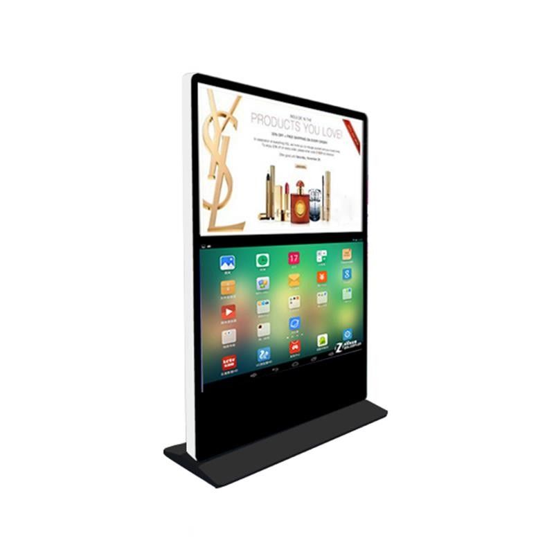65 Inch Dual Lcd Screen Kiosk, Ready Stock Digital Signage Touch Screen Kiosk Floor Stand Information Station