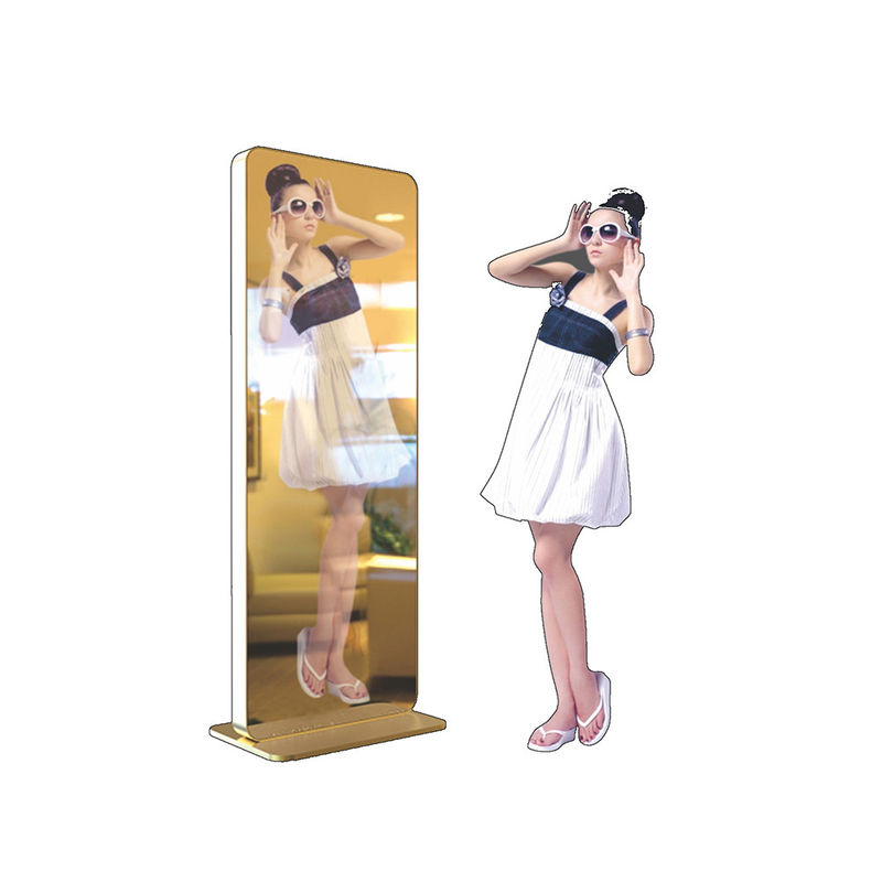 Indoor Standing Digital Signage Kiosk LCD Magic Advertising Smart Touchscreen Mirror Kiosk