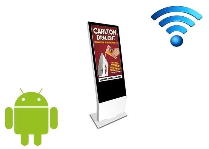 Advertising Outdoor LCD Display 100V - 240V WiFi Digital Signage Android Floor Standing