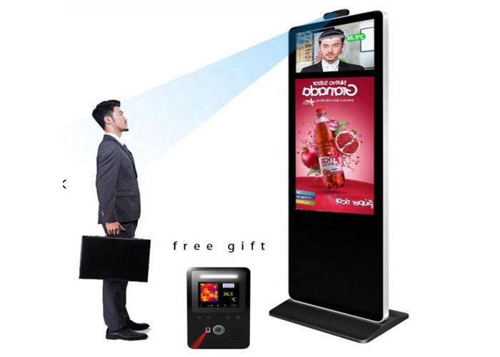 Temperature Screening Digital Signage Kiosk Advertising Player Display
