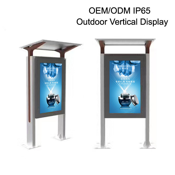 Vertical Lcd Display Outdoor Information Kiosk , High Brightness