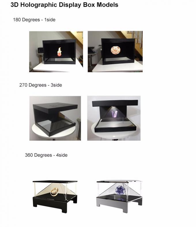 Full HD 3D Holographic Display Box Wide Viewing Angle For Holographic ...