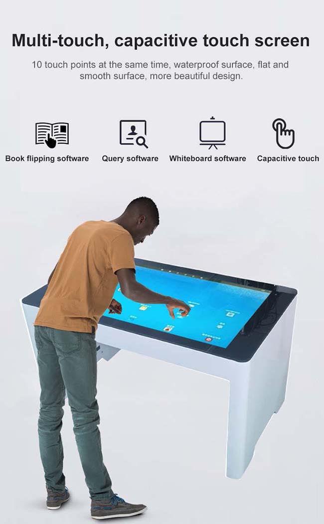 43 Inch Android 11 Multi Touch Table LCD Digital Interactive Table For ...