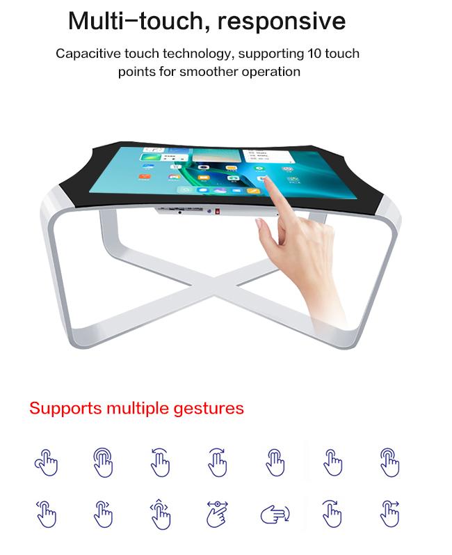 Wholesales 43 inch LCD Screen Smart Display X- shaped Kiosk Interactive Touch Table