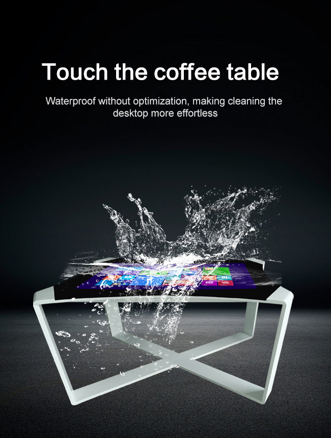 Smart Home Interactive Touch Screen Table For Capacitive Coffee Shop Advertising Kiosks Display Table