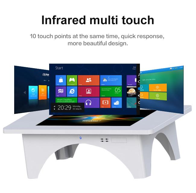 LCD Interactive Multi Touch Table Conference Drafting Digital Education ...