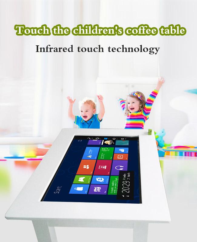 Lcd Interactive Smart Home Touch Screen Table Multi-Function Table With Computer For Kids / Family / Meeting