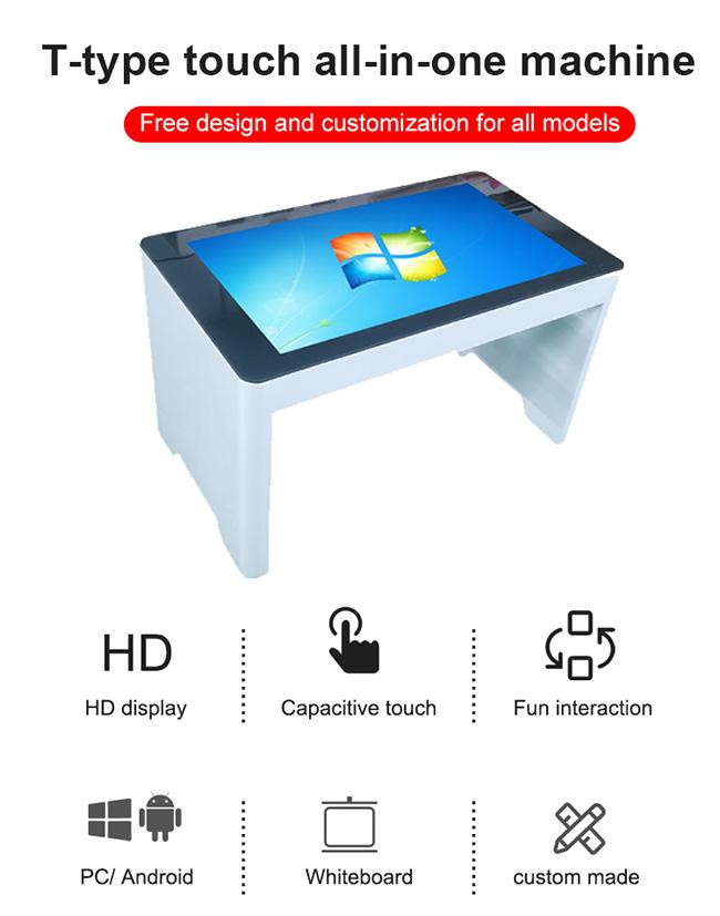 Advertising Kiosks Hd Videos Smart Touch Screen Coffee Table With Capacitive Multi-Touch 